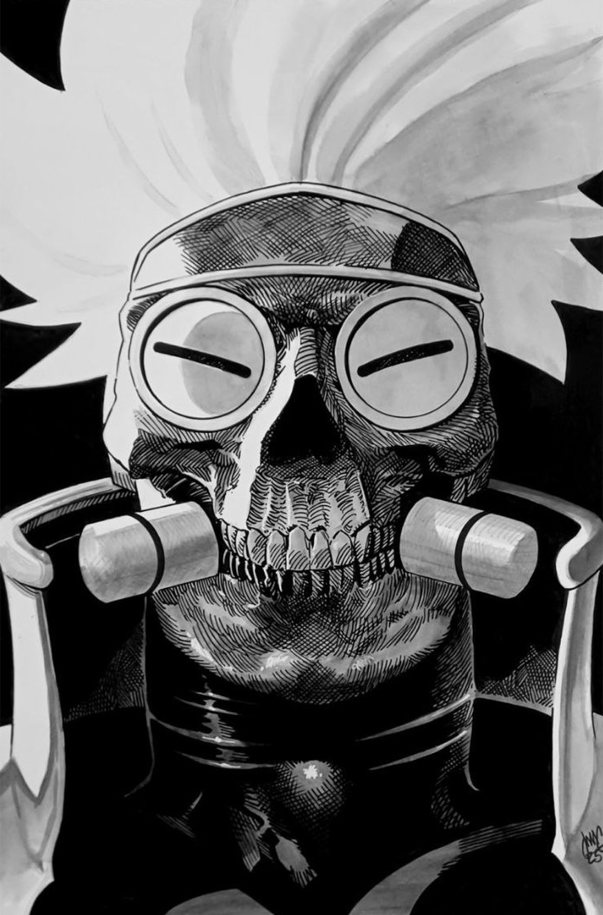 MeatHead skull goggles art